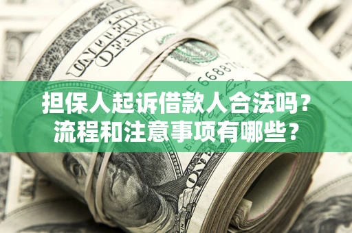 北京担保人起诉借款人合法吗？流程和注意事项有哪些？