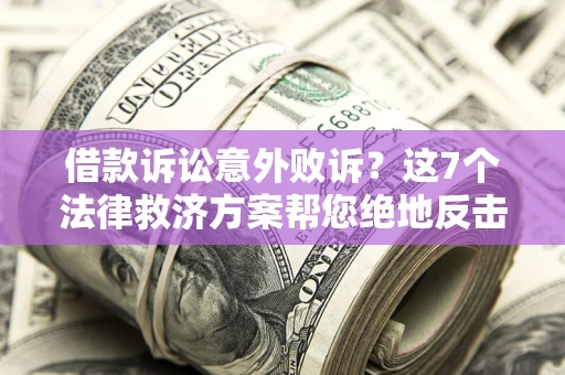 北京借款诉讼意外败诉？这7个法律救济方案帮您绝地反击！
