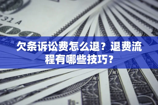 北京欠条诉讼费怎么退？退费流程有哪些技巧？