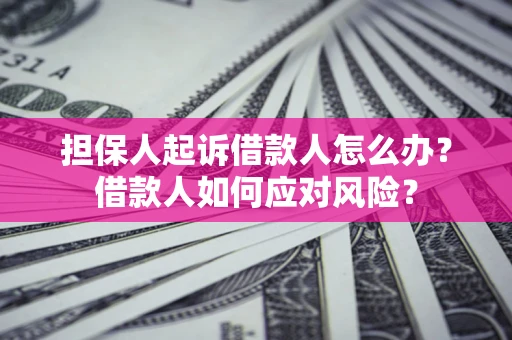 北京担保人起诉借款人怎么办？借款人如何应对风险？