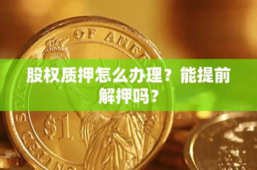 北京股权质押怎么办理？能提前解押吗？
